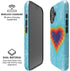 Liquid Blue Tie Dye Heart iPhone 16 Plus Magsafe Impact Case